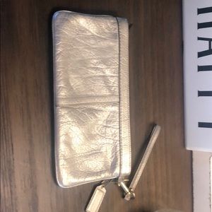 Coach metallic gold clutch